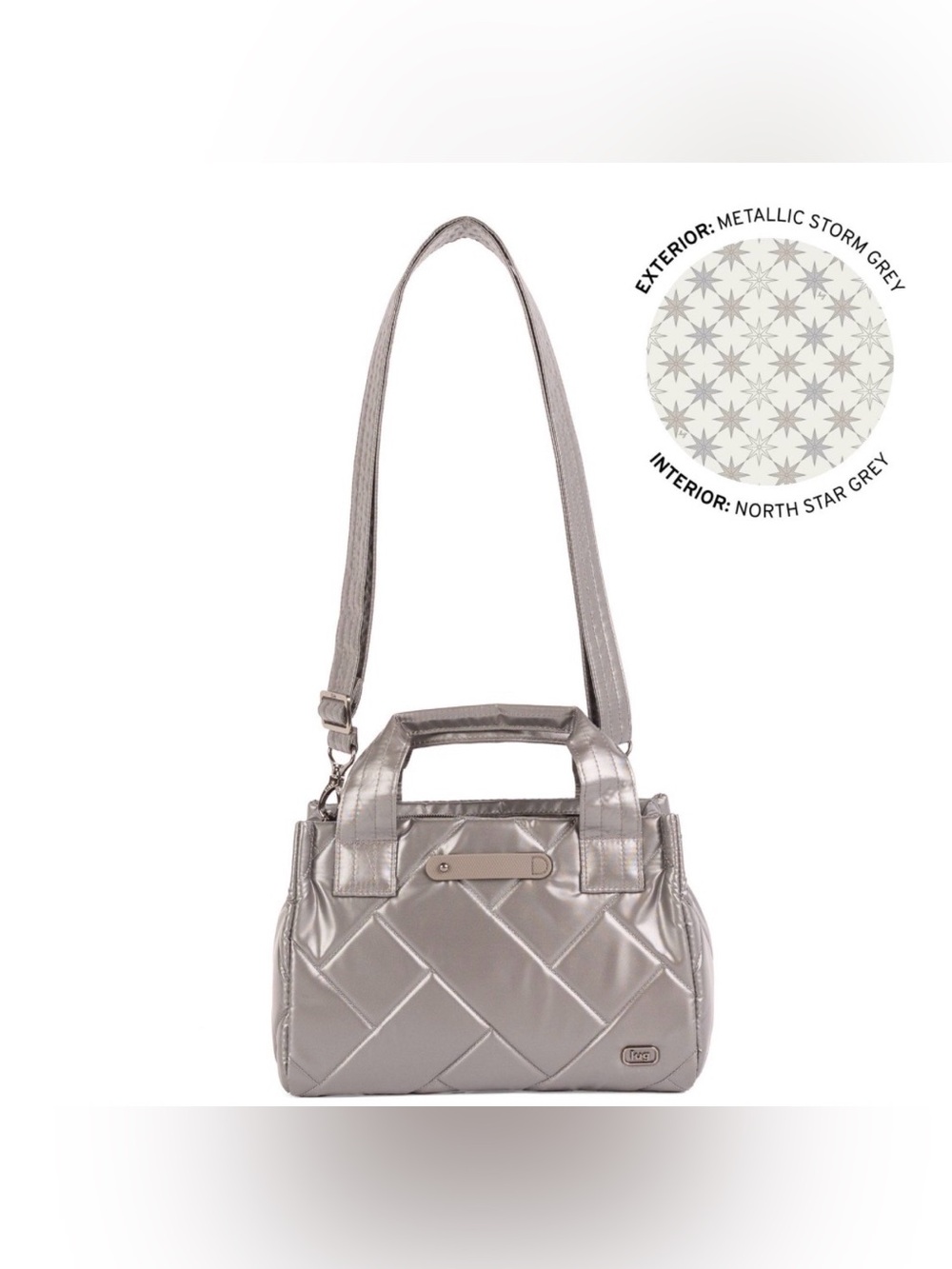 Lug Jitterbug 2 Crossbody Bag NWT Metallic Storm Grey